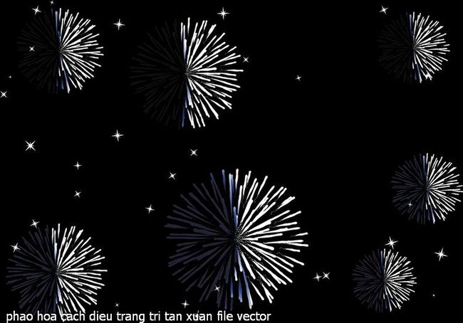 phao hoa cach dieu trang tri tan xuan file vector